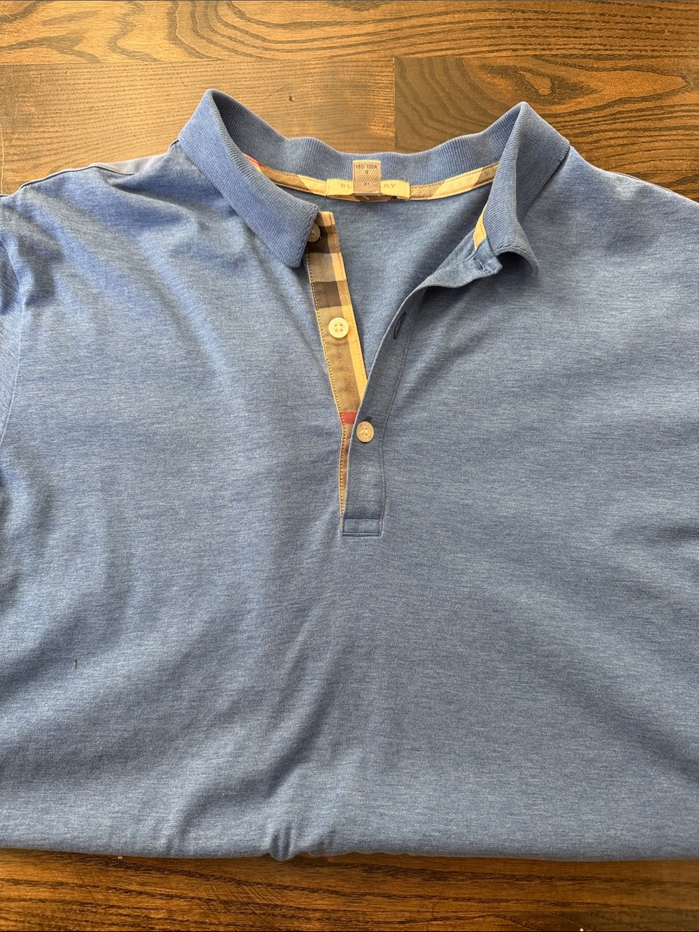 Men's Blue Burberry Polo Shirt